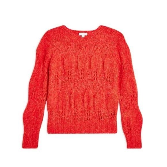 NWT Topshop Petal Pointelle Sweater size small - Picture 3 of 4